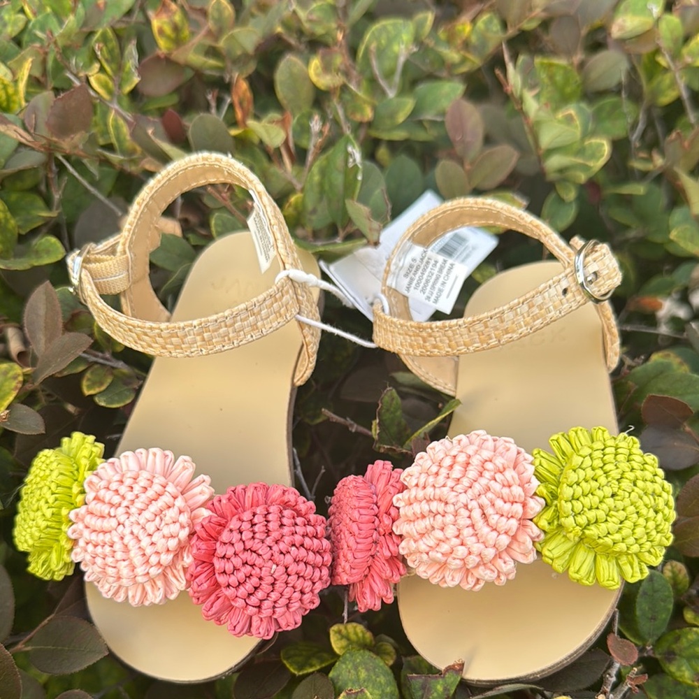 Janie and Jack Kids Raffia Sandals - Picture 7 of 8